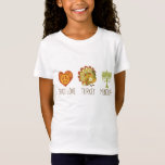 T-Shirt Amour Turquie Menorah de paix<br><div class="desc">La paix à la mode signent dedans le coeur,  la beaux dinde et menorah lunatiques indique l'amour Turquie Menorah de paix. © StudioMetzger.com utilisant le © GraphicMarket d'images. Tous droits réservés.</div>