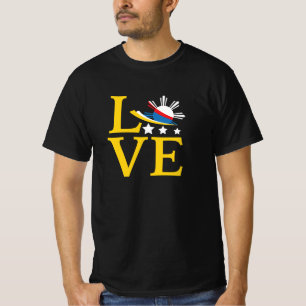 T-shirt Amour - Typographie du drapeau philippin