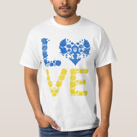 T-shirt Amour Ukraine Coeur Ukrainiens (Devant)