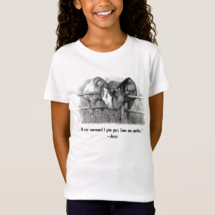 T-Shirt Amour un un autre : Jésus : Chevaux