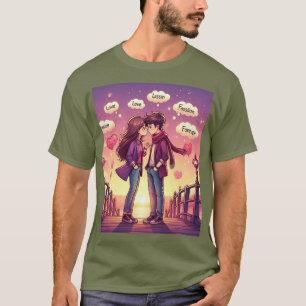 T-shirt amour vert olive