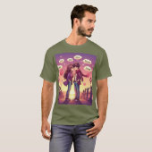 T-shirt amour vert olive (Devant entier)