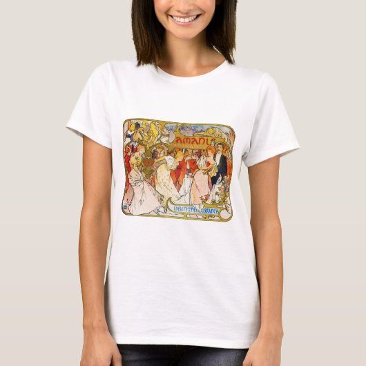 T-shirt Amoureux, Alphonse Mucha (Devant)