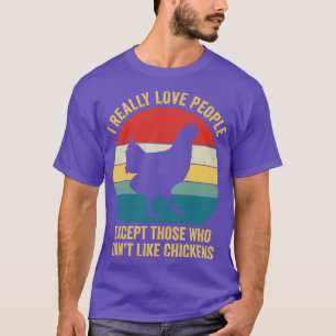 T-shirt Amoureux Chicken Farmer Grand avec les gens Amour