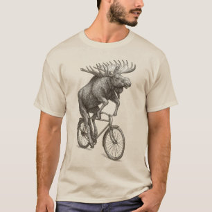 T-shirt Amoureux d'art vintage d'animaux à vélo chevauchan