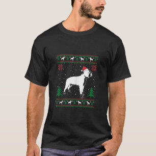 T-shirt Amoureux de Boston Terrier Santa Hat Ugly Christm