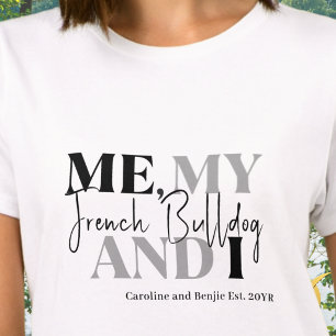 T-shirt Amoureux de Bouledogue Français Nom Établi Drôle