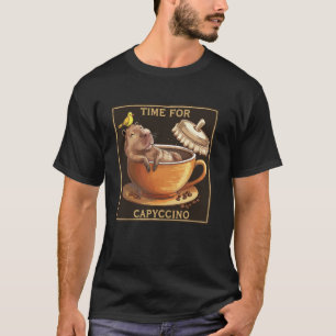 T-shirt Amoureux de capybara café rongeur faune animal cap