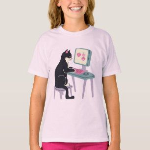 T-shirt Amoureux de chats Chat smoking 