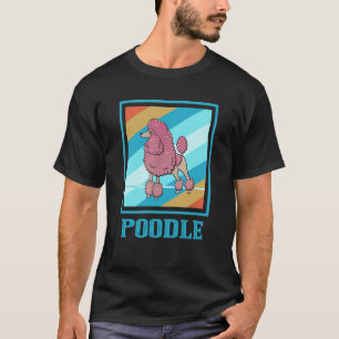 T-shirt Amoureux de chien caniche mignon style rétro