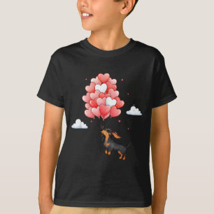 T-shirt Amoureux de chien Cute Dachshund Saint-Valentin Cœ