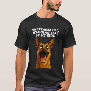 T-shirt Amoureux de chien d'Allemand Queue Balançant Chiot