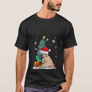 T-shirt Amoureux de chien drôle Français Père Noël laid No