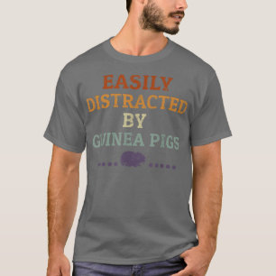 T-shirt Amoureux de cochon d'Inde Rétro Drôle Facilement D