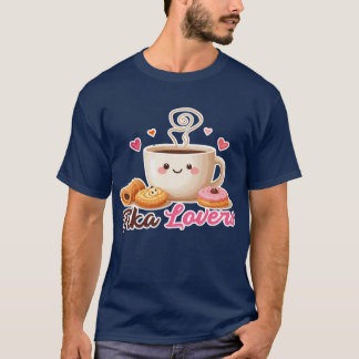 T-shirt Amoureux de Fika Pâtisserie suédoise mignonne pour