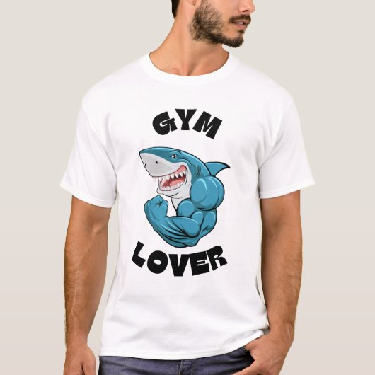 T-shirt amoureux de la gym pour les requins (Devant)