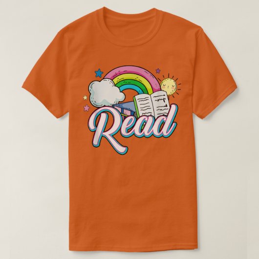 T-shirt Amoureux de la lecture arc-en-ciel Professeur Amou (Design devant)