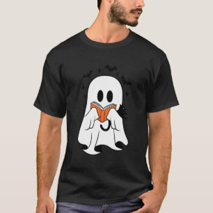 T-shirt Amoureux de la lecture de livres Fantôme mignon Ch