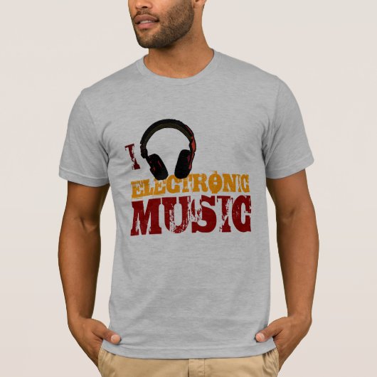 T-shirt amoureux de la musique électronique (Devant)