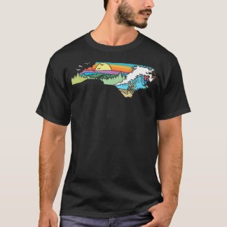 T-shirt Amoureux de la nature rétro de Caroline du Nord