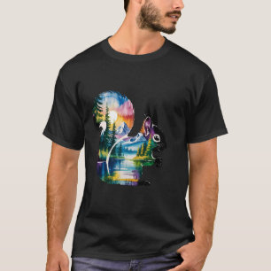 T-shirt Amoureux de l'écureuil faune forestière motif natu