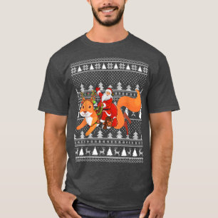 T-shirt Amoureux de l'écureuil Père Noël équitation Écureu