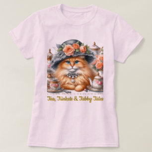 T-shirt Amoureux de les chats Fancy Cat Tea Party