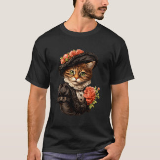 T-shirt Amoureux de les chats victoriens vintages Proper C