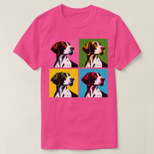 T-shirt Amoureux de les chiens de pointer-art (Design devant)