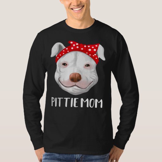 T-shirt Amoureux de les chiens Pitbull Pittie Maman Fête d (Devant)