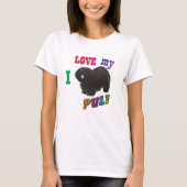 T-shirt amoureux de les chiens Puli (Devant)