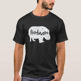 T-shirt Amoureux de l'hippopotame herbivore Image en silho