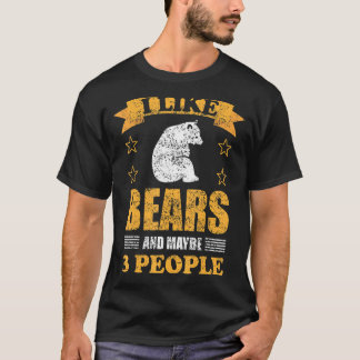 T-shirt Amoureux de l'ours Drôle Dire Forêt Animaux Forêt