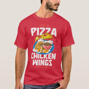 T-shirt Amoureux de nourriture Pizza Poulet Ailes Amusants