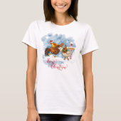 T-shirt Amoureux de poulet amusant Noël Pôle Nord (Devant)