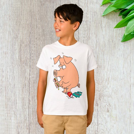 T-shirt Amoureux de snacks Cochons Joufflus
