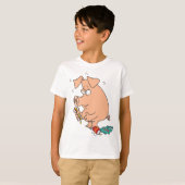 T-shirt Amoureux de snacks Cochons Joufflus (Devant entier)
