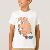 T-shirt Amoureux de snacks Cochons Joufflus (Devant)