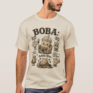 T-shirt Amoureux de thé à boules mignon Vintage rétro Bubb