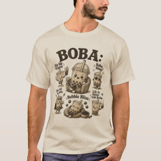 T-shirt Amoureux de thé à boules mignon Vintage rétro Bubb