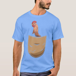T-shirt Amoureux des animaux Agricole Cute Pocket Poulet