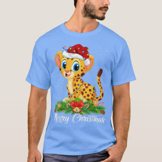 T-shirt Amoureux des animaux Cheetah correspondant Santa H