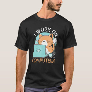 T-shirt Amoureux Des Animaux De Compagnie De Chat Et Ordin