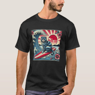 T-shirt Amoureux des animaux Fleur Coucher de soleil Vague