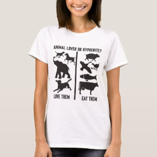 T-shirt Amoureux des animaux ou hypocrite ?