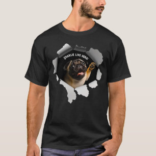 T-shirt Amoureux des animaux papier ton Carlin de vie cade