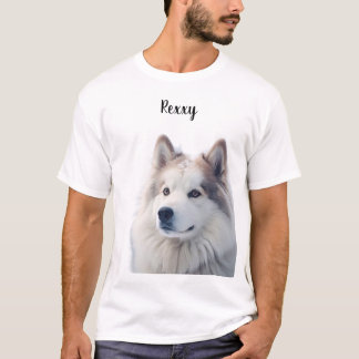 T-shirt Amoureux des Animaux Photo Personnalisée Nom