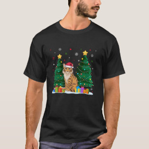 T-shirt Amoureux des animaux Savannah Chat Santa Hat Ugly