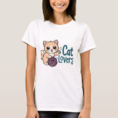 T-shirt Amoureux des chats (Devant)