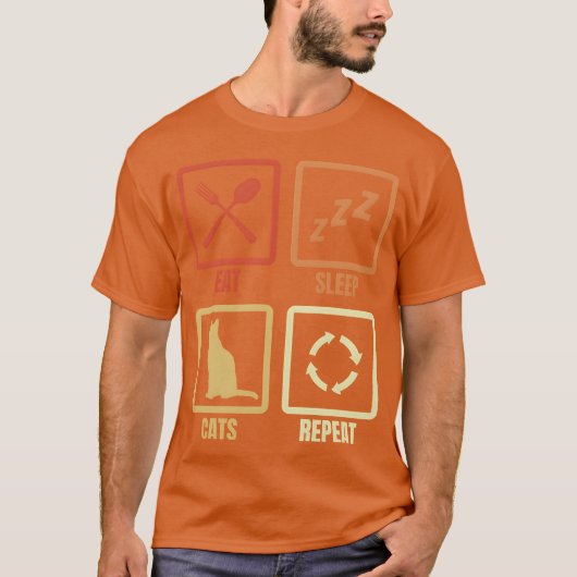 T-shirt Amoureux des chats ami de routine (Devant)
